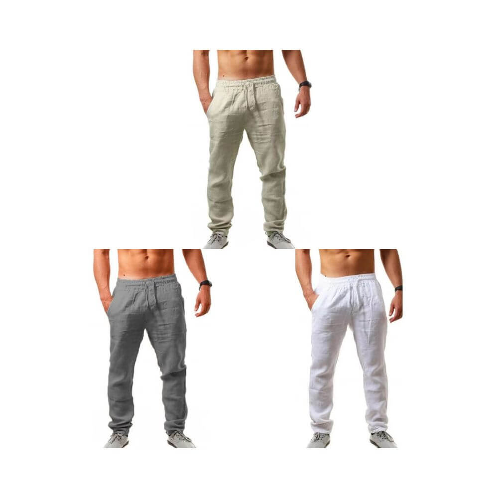 Men’s Casual Linen Blend Trousers