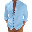 Garopaba Men’s Retro Linen Blend Shirt