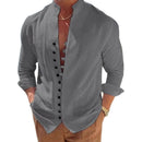 Garopaba Men’s Retro Linen Blend Shirt