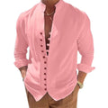 Garopaba Men’s Retro Linen Blend Shirt