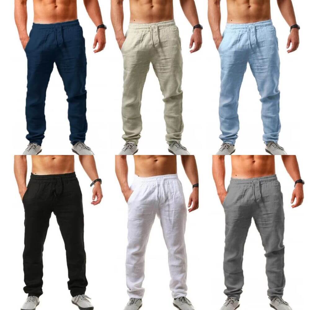 Men’s Casual Linen Blend Trousers