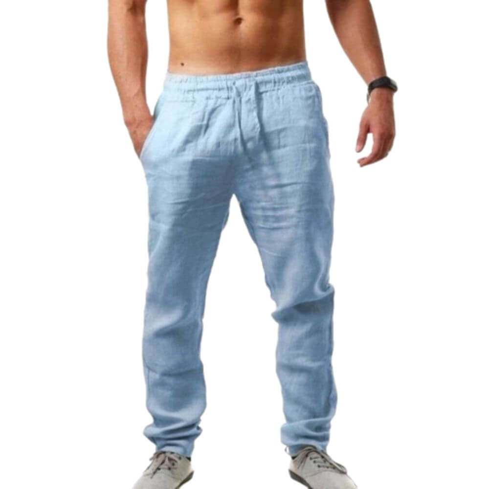 Men’s Casual Linen Blend Trousers