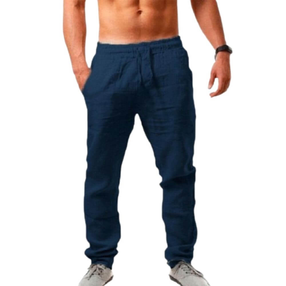 Men’s Casual Linen Blend Trousers
