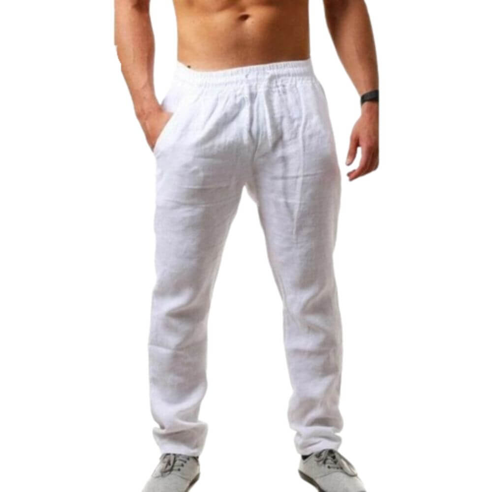 Men’s Casual Linen Blend Trousers