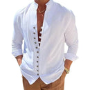Garopaba Men’s Retro Linen Blend Shirt