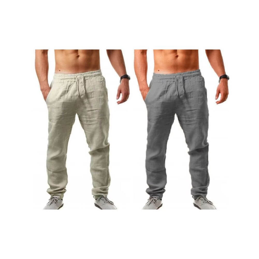 Men’s Casual Linen Blend Trousers